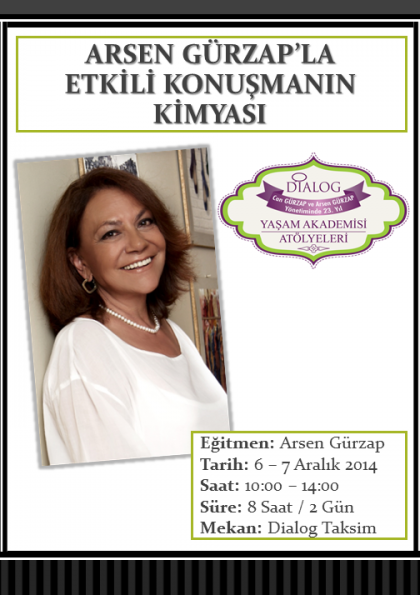 Arsen Gürzap'la Etkili Konuşmanın Kimyası Etkinlik Afişi