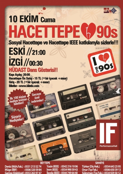 Hacettepe Loves 90s Etkinlik Afişi