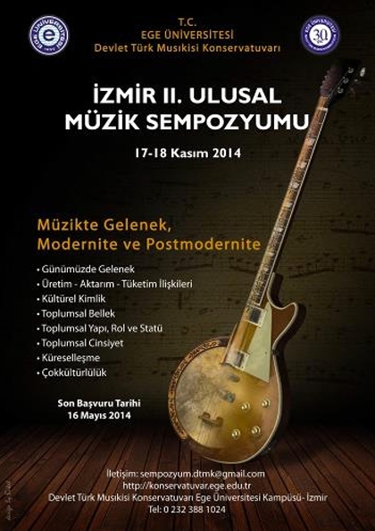İzmir II. Ulusal Müzik Sempozyumu Etkinlik Afişi